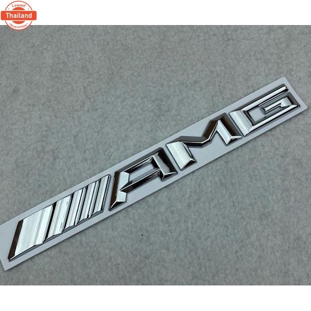 ร้านคนไทย AMG Logo Embed โลโก Chromium 1 X 3D Metal AMG Logo Emblem Badget Sticker For Mercedes Benz