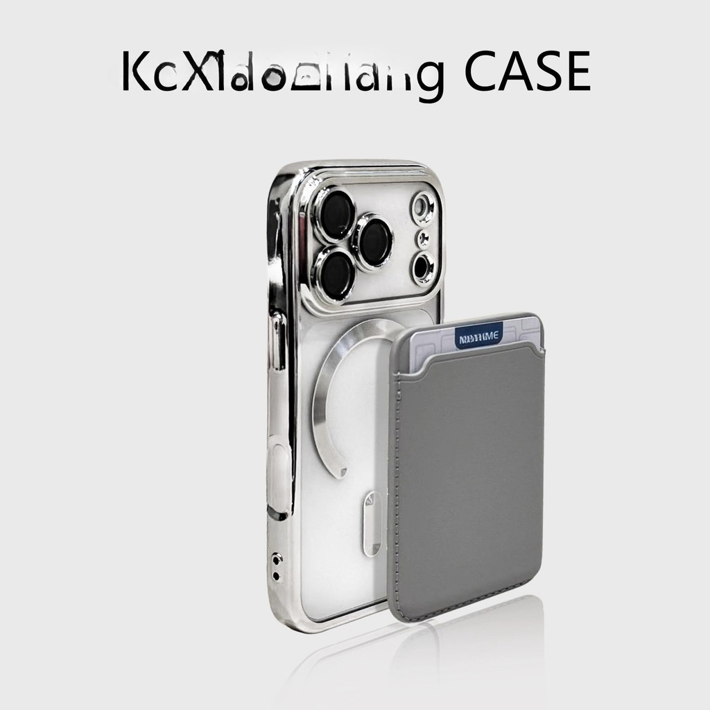 หรูหราซิลิโคนใสกระเป๋าสตางค์เคสโทรศัพท์สําหรับiPhone 17 Air 13 12 11 14 15 16 Pro Max Plusผู้ถือบัตรแม่เหล็ก2ใน1กรณีกันชนปก
