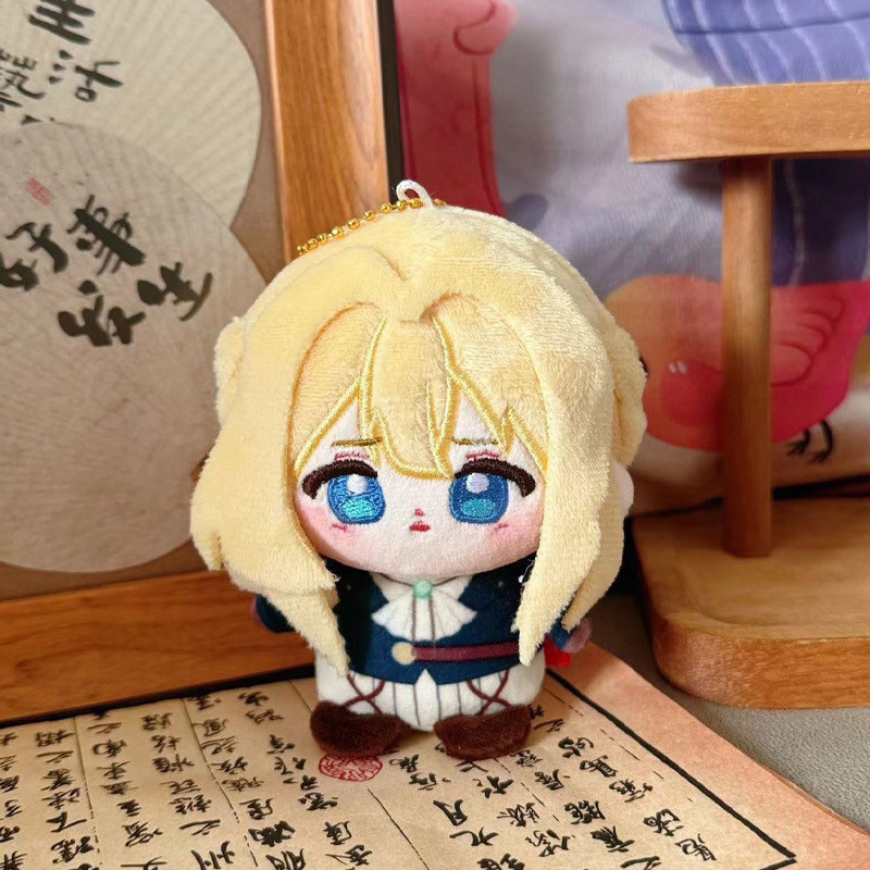 พร้อมส่งViolet Evergarden พวงกุญแจพวงกุญแจตุ๊กตา 10 ซม. จี้ตุ๊กตาตกแต่ง PQNX