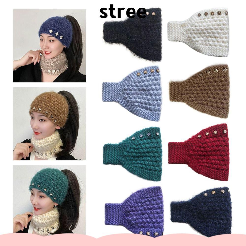 ที่คาดผมขนสัตว์ถักนุ่มข้น ขอบกว้าง อบอุ่นกันลม เสริม.styleในฤดูหนาว