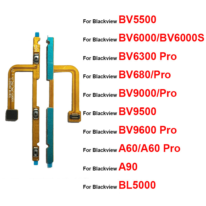 ปริมาณด้านข้างปุ่ม Flex สําหรับ Blackview BV6000 BV6000S BV9600 BV9000 BV5500 BV6300 Pro BV9500 A60 