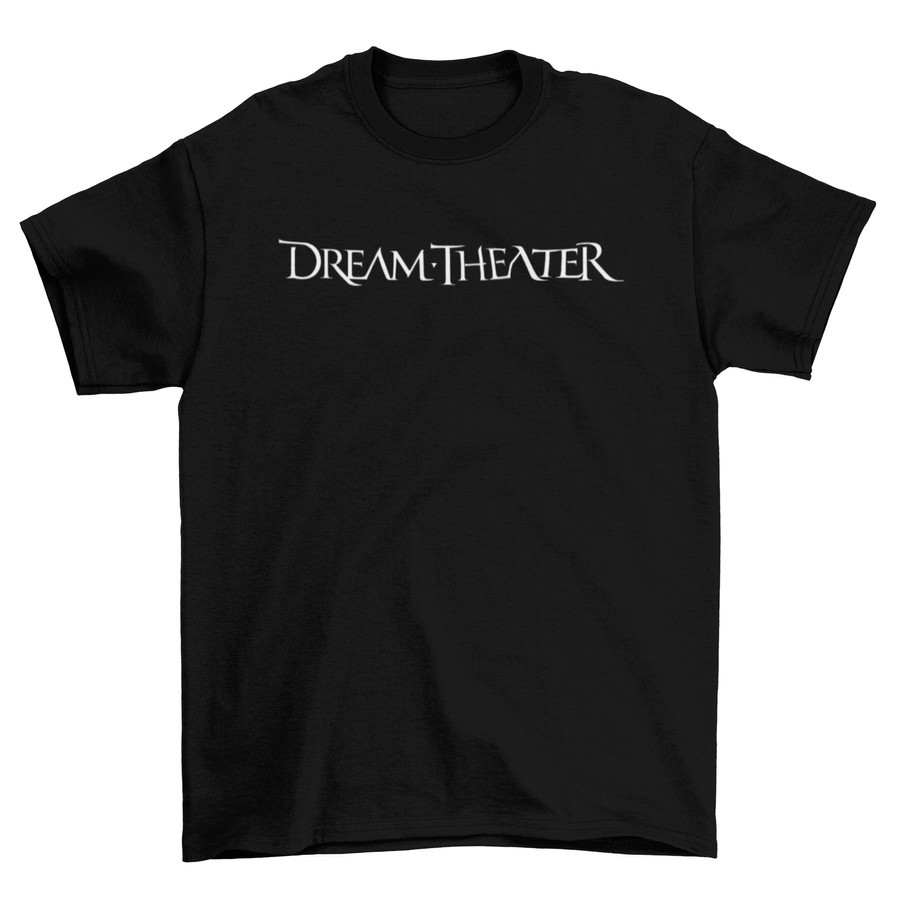 เสื้อยืด Band Dream Theater ดีไซน์โลโก้สีดำคลาสสิก พร้อมพิมพ์ทุกวัน คุณภาพสูง 100%