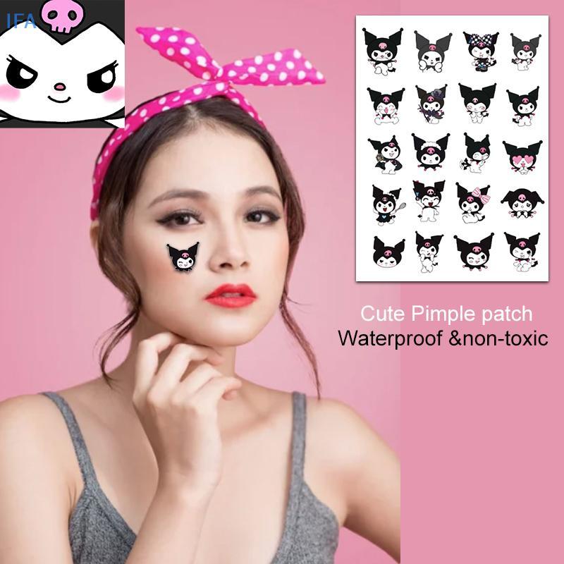 IFA 96 ชิ้น/เซ็ต Kuromi Pimple Patch สิวที่มีสีสันที่มองไม่เห็น Skin Care สติกเกอร์คอนซีลเลอร์ Face 