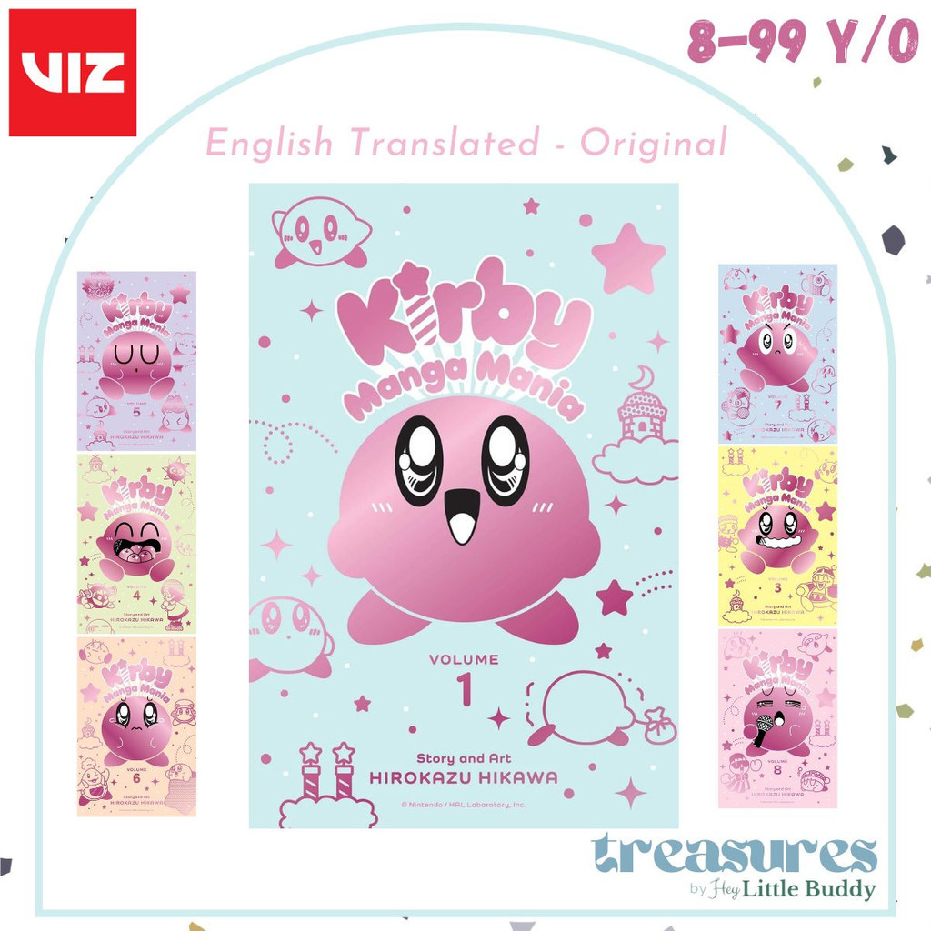 Kirby Manga Mania Vol. 1 - 8 การ์ตูน Hiukazu Hikawa Viz Media