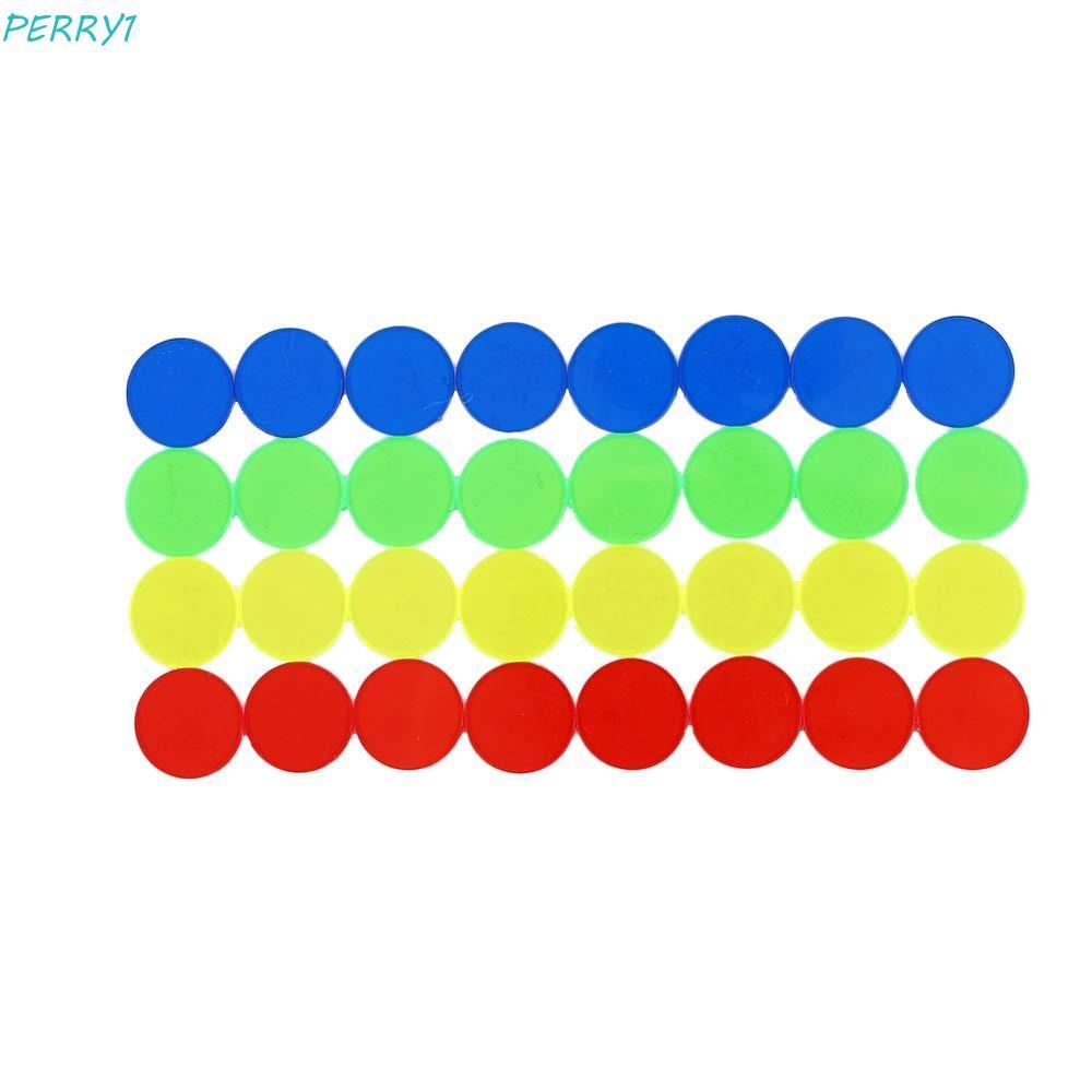 PERRY Bingo ชิปเด็กเด็กโปร่งใส 15 มม.Carnival Bingo เกมอุปกรณ์ห้องเรียนสําหรับเกมบิงโกของเล่นเพื่อกา