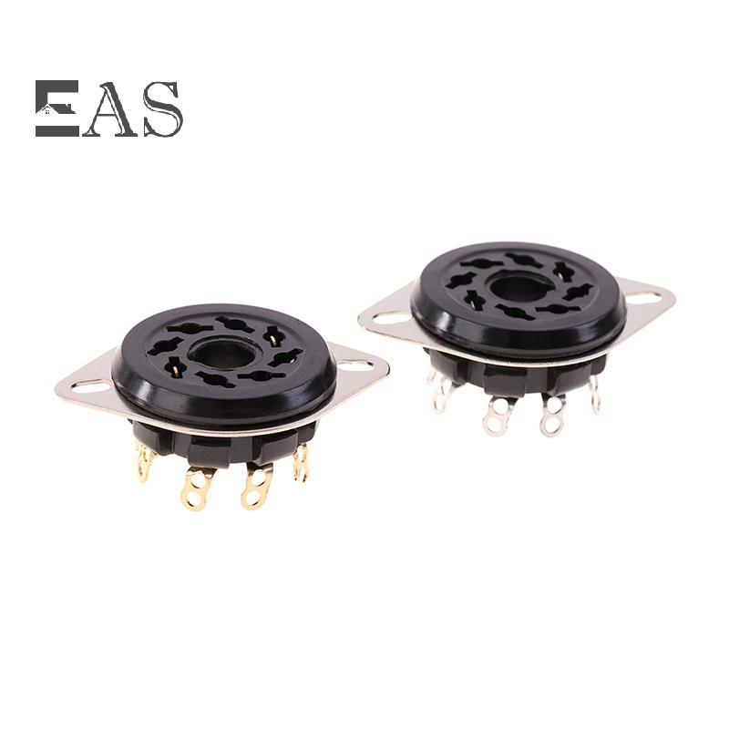[EA] 1 PC 8Pin Bakelite Tube Socket Base S8WPF Bakelite Gilded สําหรับ KT88 6550 6SN7 EL34 สูญญากาศห