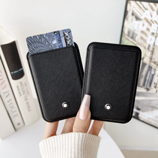 Luxuy ที่ใส่ช่องเสียบการ์ดแม่เหล็กหนังสีดําคุณภาพสูง ID ธุรก…