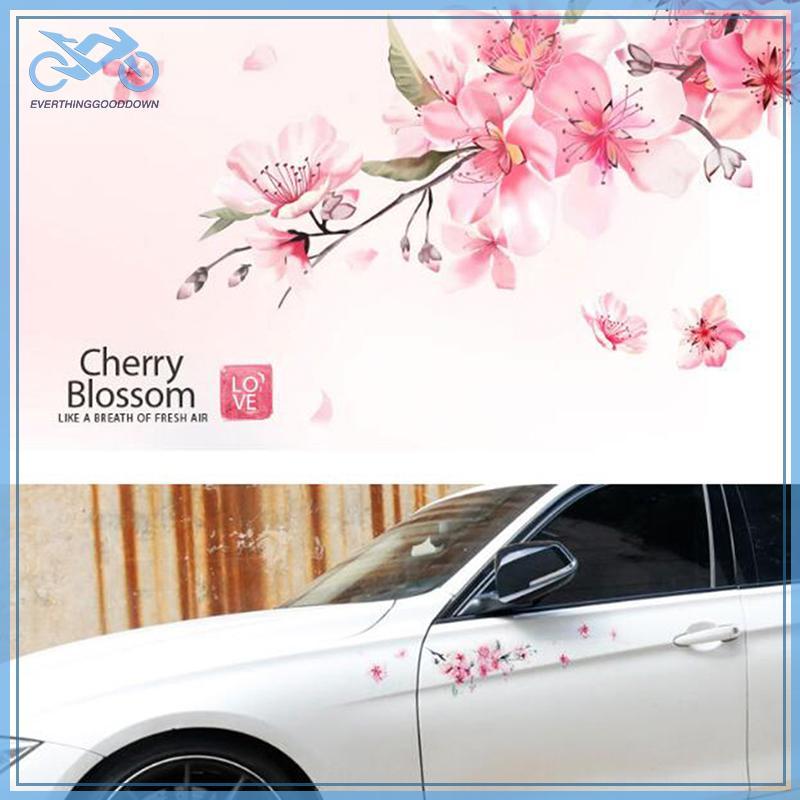 EVER Cherry Blossom Floral สติ๊กเกอร์ติดรถ Love Pink Auto Vinyl Deca Bumperl Window Car TH