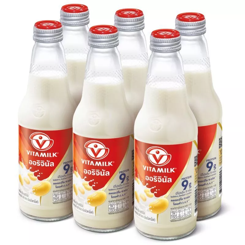 ไวตามิ้ลค์ทูโกน้ำนมถั่วเหลืองสูตรออริจินัล 300มลแพค 6 Vitamilk Togo Soymilk Original 300ml Pack 6 [8851028140054 ]