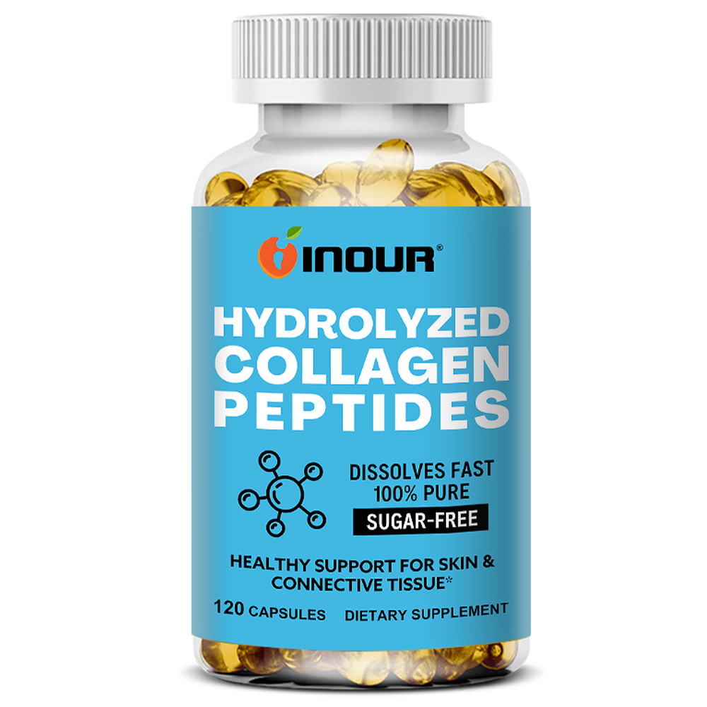 Hydrolyzed Collagen Peptides Capsules 100 มก. คอลลาเจนบริสุทธิ์ รองรับผิวความยืดหยุ่น Joint & Connec