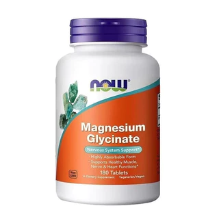 Now Foods Magnesium Glycinate 180 Tablets ดูแลสุขภาพช่วงพักผ่อน ส่วนช่วยในการทำงานร่างกาย USA