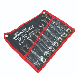 EURO KING TOOLS ประแจแหวนฟรีข้าง 8 ตัวชุด ประแจฟรีข้างนิเกิล 8-19m ของแท้ 100%