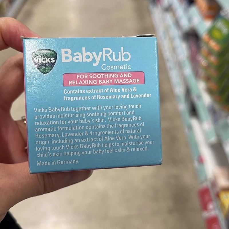 British Vicks Baby Rub เด็กทารก Soothing Coughing Nasal 50g ครีมมิ้นต์คลอดบุตร 7-2p7.32p