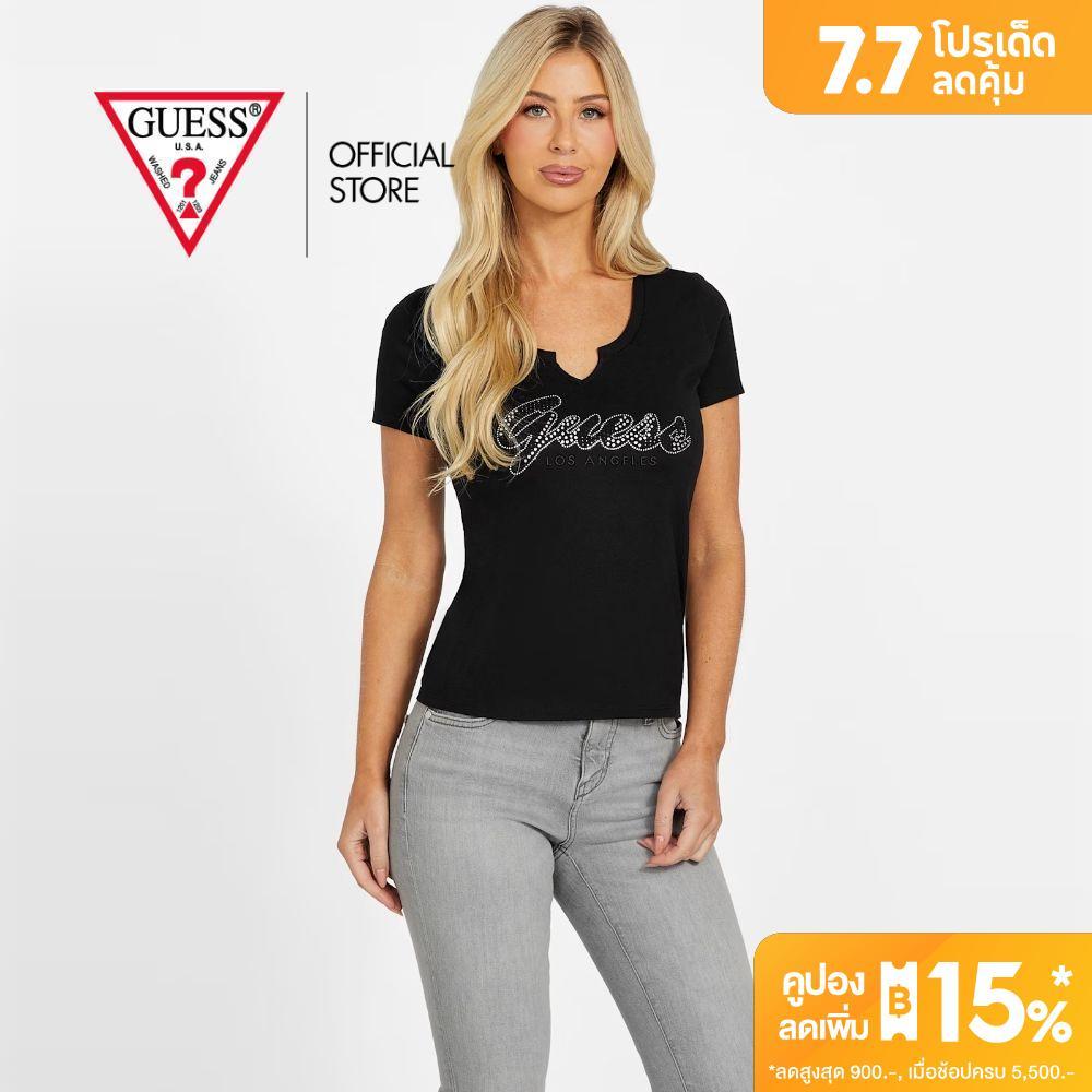 GUESS WOMEN เสื้อยืด รุ่น Q6OIB2K3523 สีดำ