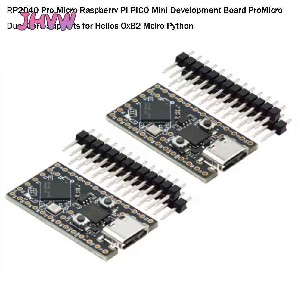 JHVW PI PICO Mini Development Board, USB 5V สีดํา RP2040 Micro Raspberry, คุณภาพสูง 33 มม.* 18 มม.พล