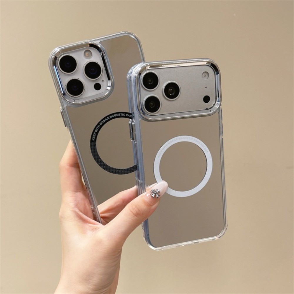 หรูหราแต่งหน้ากระจกแม่เหล็กสําหรับOPPO A6 A6X A6C A6S A6T A5X A5 A5i A3 A3X Pro A40 A60 กันกระแทกอะคริลิคไร้สายชาร์จฝาครอบ