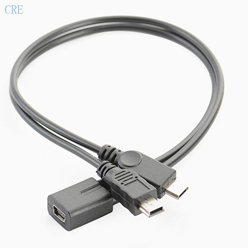 CRE Mini USB Splitter Extender Cable Y Splitter Extension สายชาร์จสองอุปกรณ์ชาร์จพร้อมกัน Y Splitter
