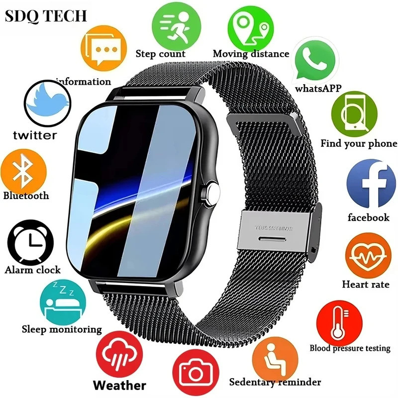 ใหม่สมาร์ทนาฬิกาสําหรับผู้ชายผู้หญิงใหม่ล่าสุดกีฬา SmartWatch Faces บลูทูธกีฬาฟิตเนสโทรศัพท์ Android