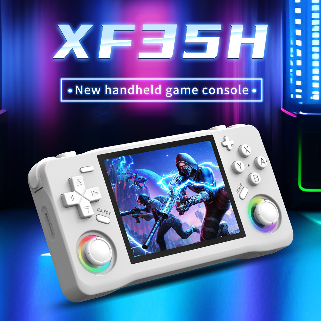 ใหม่ XF35H เปิดแหล่ง Retro คอนโซลเกมมือถือ 3.5 นิ้ว IPS RK3326 ชิประบบจําลอง