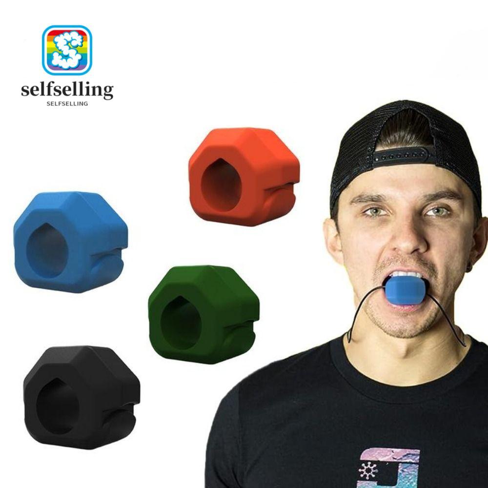 SELFS Jawline Exerciser, Gum เม็ด BPA Free Jaw Trainer, Anti-stress Exerciser Shaper ซิลิโคนนวด Ball