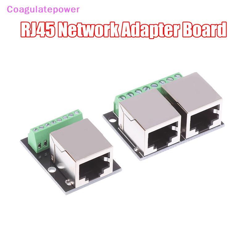 Coa 1 PC RJ45 เดี่ยว/คู่หญิงอะแดปเตอร์บอร์ด RJ45 อะแดปเตอร์เครือข่ายเปลี่ยนเทอร์มินัล 3.5 พินถึงอะแด