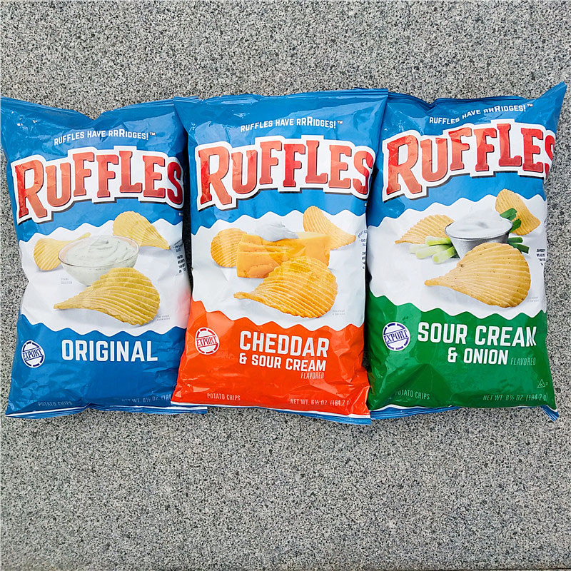 Big Pack Wave POTATO CHIPS POTATO CHIPS ดูภาพยนตร์ของว่างแบบสบาย ๆ อาหารป่อง RUFFLES POTATO CHIPS