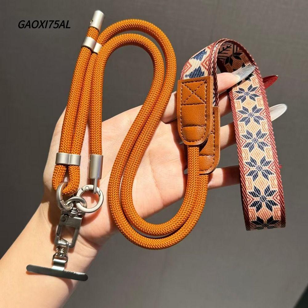 แก๊ซ75อัล สายคล้องโทรศัพท์แบบปรับได้, ต่อต้านการสูญเสีย เชือกเส้นเล็กโทรศัพท์สากล, ตะขอโลหะ 360 องศาหมุน กระเป๋าสะพายข้าง สร้อยคอสายสําหรับโทรศัพท์