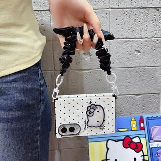New style ลายจุด Kitty Cat โซ่มือ เคส สำหรับ Samsung Galaxy Z Fold8 Wide Case ชุดสามชิ้นที่ถอดออกได้รวมทุกอย่าง แกนกลางแม่เหล็ก ป้องกันการตก พลิกปก เคส