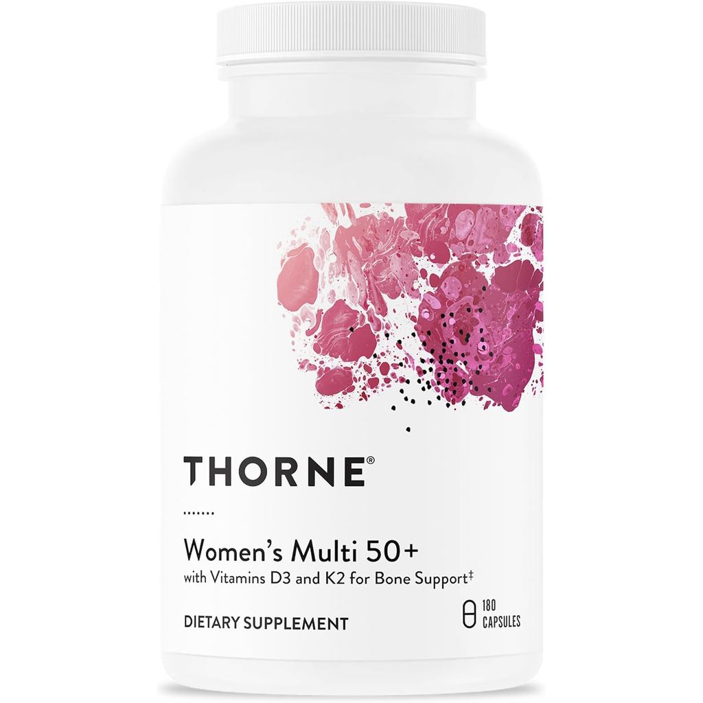ใหม่ THORNNE-WomensMulti50+-สหายรายวันMultiwithVitaminsA,B6,B12,C,D,E,K,Zinc&More-Support Heart,&Imm