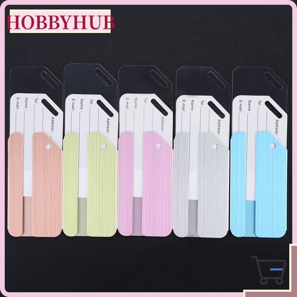 HOBBYHUB 10 ชิ้น Baggage กระเป๋าเดินทางแท็ก, สีสันความเป็นส่วนตัวป้องกัน Baggage แท็ก, ทนทานแบบพกพาอ