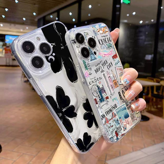 🌼KingMall🌼 เคสมือถือใสลายหวานอวกาศกันรอยสไตล์เกาหลี เหมาะสำหรับ samsung A15 A14 A13 A05 A23 A16 A06 รุ่นใหม่ที่สวยงาม