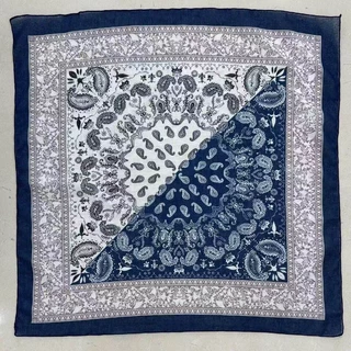 Simple Blue Square Scarf 2026 New Style Ladies All-Match Square Scarf