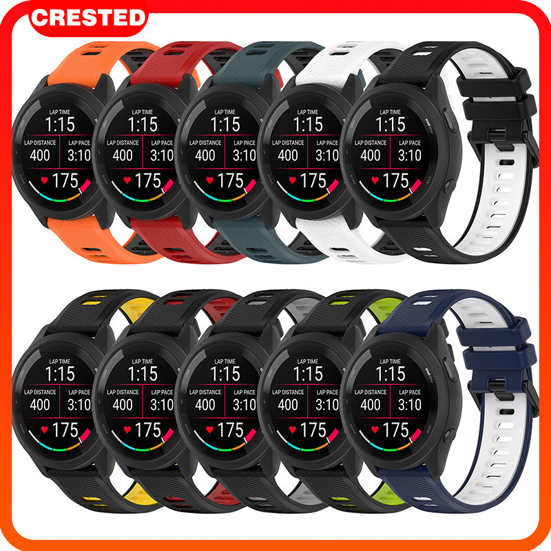 สาย Silicone ขนาด 22 มม. for Garmin Forerunner 570 265 255 165 55/Vivoactive 4/Amazfit Bip 6/Huawei/Redmi Watch 5 Active