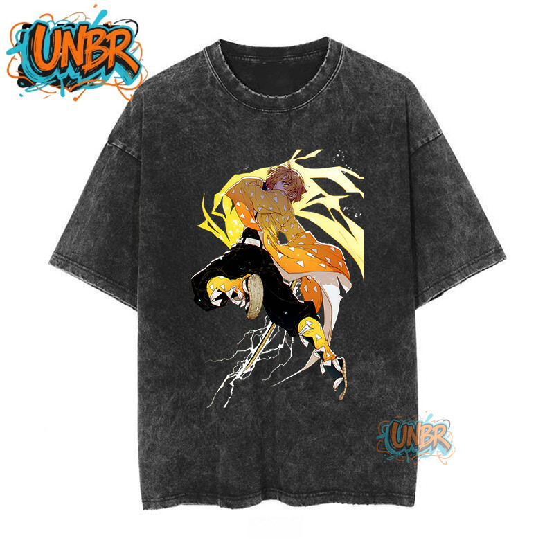 COD UNBR Demon Slayer Anime American Washed T-Shirt, Unisex