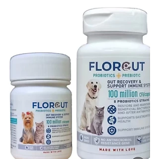 ถูกที่สุด!!🔥Florgut อาหารเสริม Probiotic&Prebiotic สำหรับสุนัขและแมว (30แคปซูล)