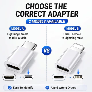 ⚡ Delivered from Bangkok ⚡อะแดปเตอร์แปลง USB C เป็น l-OS ชาร์จเร็ว IP ตัวผู้ เป็น Type C ตัวเมีย