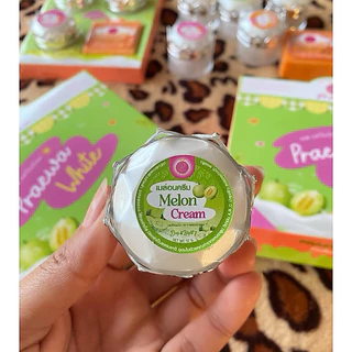 ครีมเเพรวาไวท์ Praewa White ครีมเมล่อน (แพคเกจใหม่) Melon Cream เเบบเเยกกระปุก ขนาด 12 กรัม