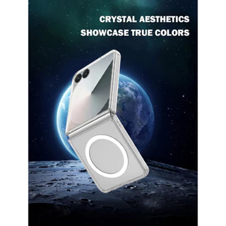 สําหรับ Samsung Galaxy Z Flip 8 Magnetic Case LeReach TOC Flip8 โปร่งใสกรณี Anti-Fall Ultra-Thin กันกระแทก