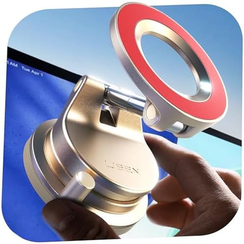 LISEN สําหรับ Magsafe Car Mount, ที่วางโทรศัพท์แม่เหล็กสําหรับสูญญากาศในรถยนต์, ที่วางโทรศัพท์สําหรั