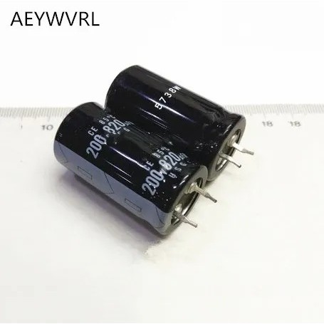 12 ชิ้น-2 ชิ้น 200V820UF ตัวเก็บประจุไฟฟ้า 820uF 200V 25*40 มม.