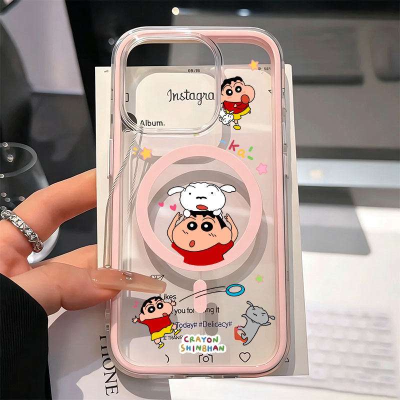 🌸Snap&Co🌸เคสแม่เหล็ก MagSafe ลายการ์ตูนน่ารักสำหรับผู้หญิง สำหรับ iPhone 17 16 15 14 13 12 11 Pro Pro Max Plus ป้อง