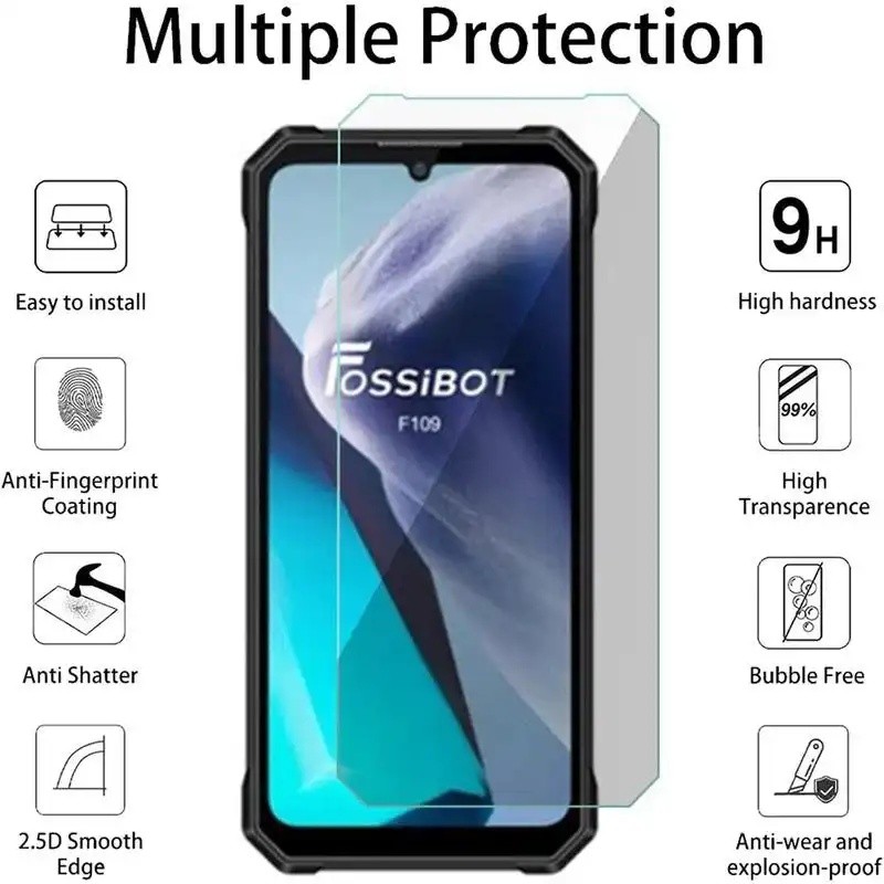 เหมาะสําหรับ Fossibot F109 ฟิล์มกันรอยแบบรวมทุกอย่าง, ตัวป้องกันหน้าจอ HD, ตัวป้องกันเลนส์กล้องโทรศั