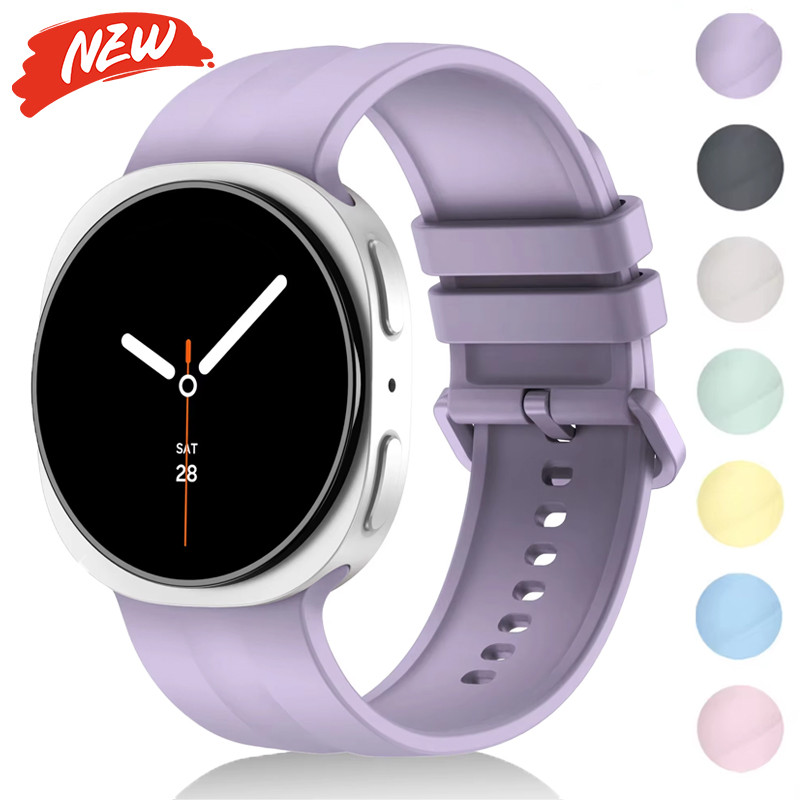 สายรัดซิลิโคนสําหรับ Samsung Galaxy Watch 9 8 44 มม.40 มม.สร้อยข้อมือสําหรับ Galaxy Watch 8 Classic 46 มม.อุปกรณ์เสริม