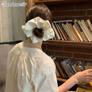 Sadansir.th1 ยางรัดผมผ้าซาตินสีพื้น สไตล์วินเทจฝรั่งเศส ยืดหยุ่นสูง นุ่มลื่น ใช้ได้ทุกวัน