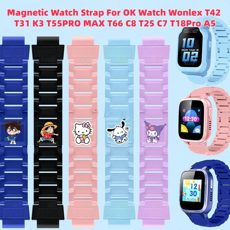 สายนาฬิกาแม่เหล็กสําหรับ OK Watch สายนาฬิกา OK Watch Wonlex T42 T31 K3 T55PRO MAX T66 C8 T25 C7 T18P