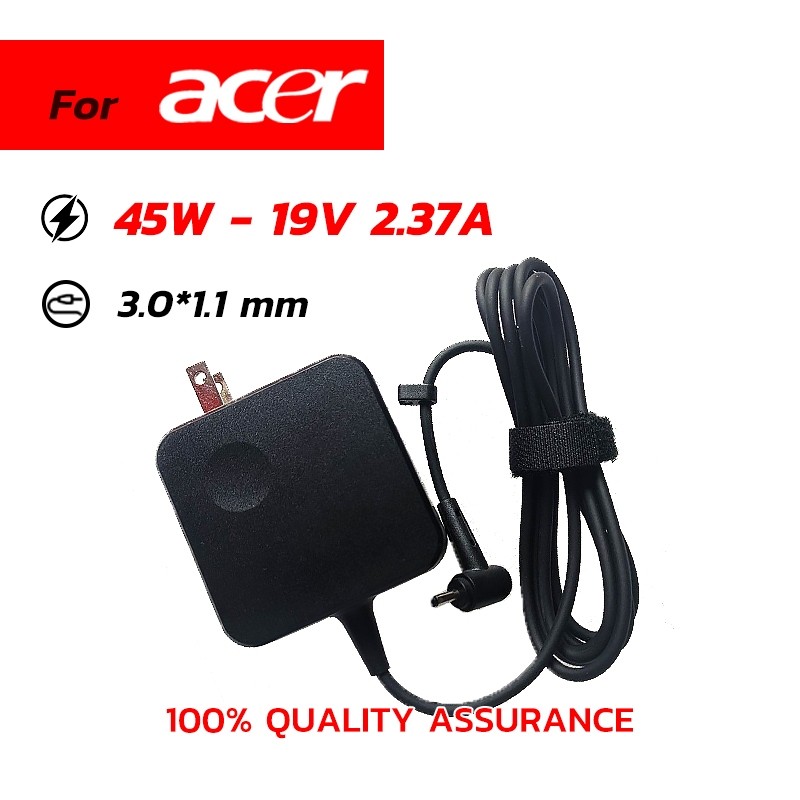 Acer Adapter 19V / 2.37A 3.0*1.1mm 45W พร้อมส่ง Acer Aspire 3 Notebook charge จอคอมพิวเตอร์