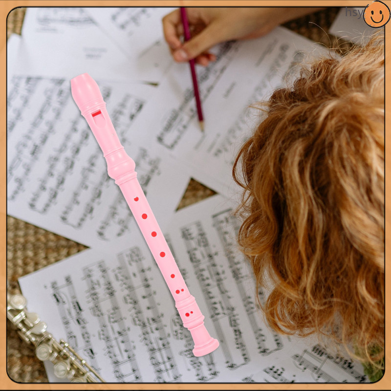 1เซ็ต Soprano Recorder ฝึกพลาสติกขลุ่ย 8 หลุม Soprano Recorder เพลงตรัสรู้เครื่องมือ huyisheng