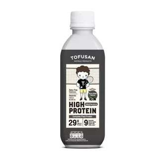 โทฟุซัง นมถั่วเหลืองโปรตีนสูงน้ำตาล0%งาดำ Tofusan Hi-Protein 0% Sugar Black Sesame 350ml.