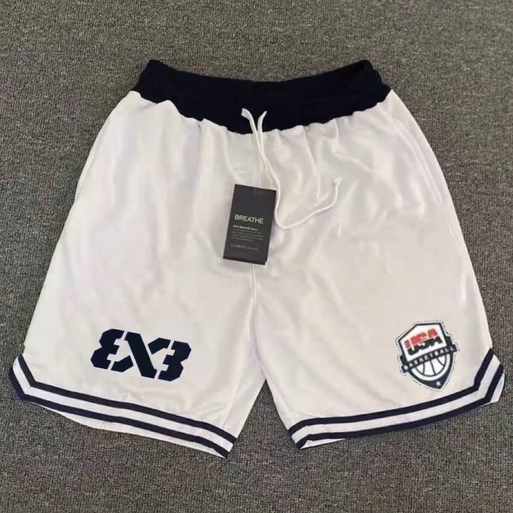 American Mens Basketball Durant 3X3 American Shorts Quick-Drying Loose Dream Team Training Fitness R
