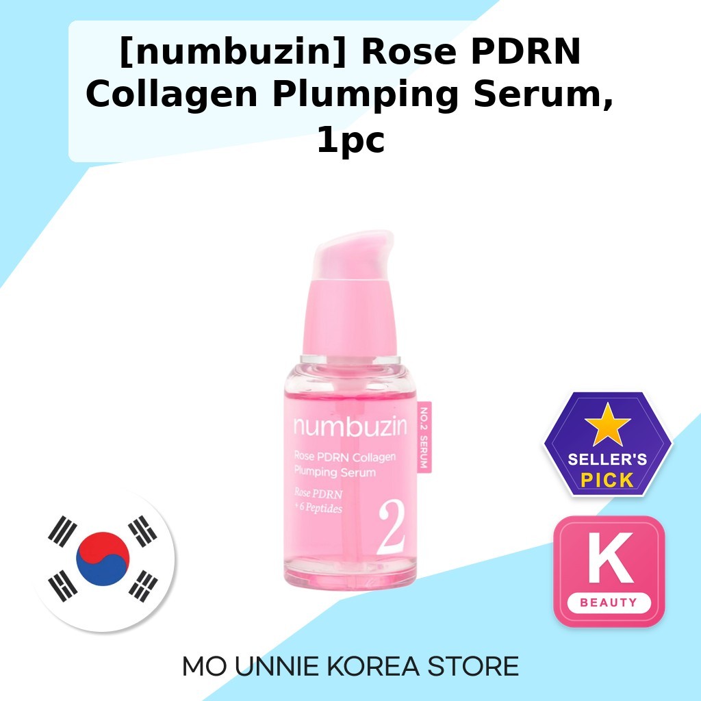 [numbuzin] Rose PDRN Collagen Plumping Serum, 1 ชิ้น / เซรั่มเกาหลี / คอลลาเจนอวบอ้วน / ของแท้ 100% 